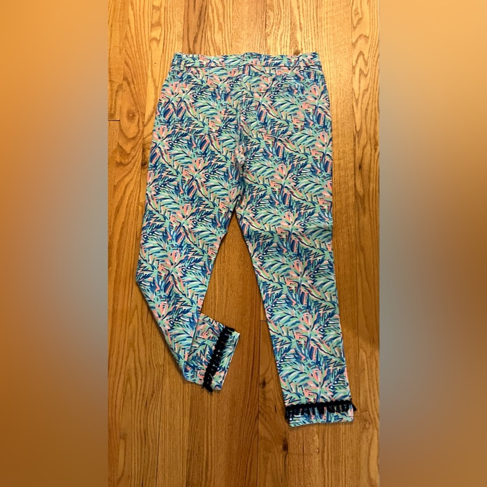 NWOT Simply Southern tropical pant with navy fringe. Never worn, XXL